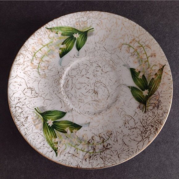 Vintage Relco Japan Porcelain Lily Of The Valley Floral Teacup & Saucer White - Picture 9 of 12